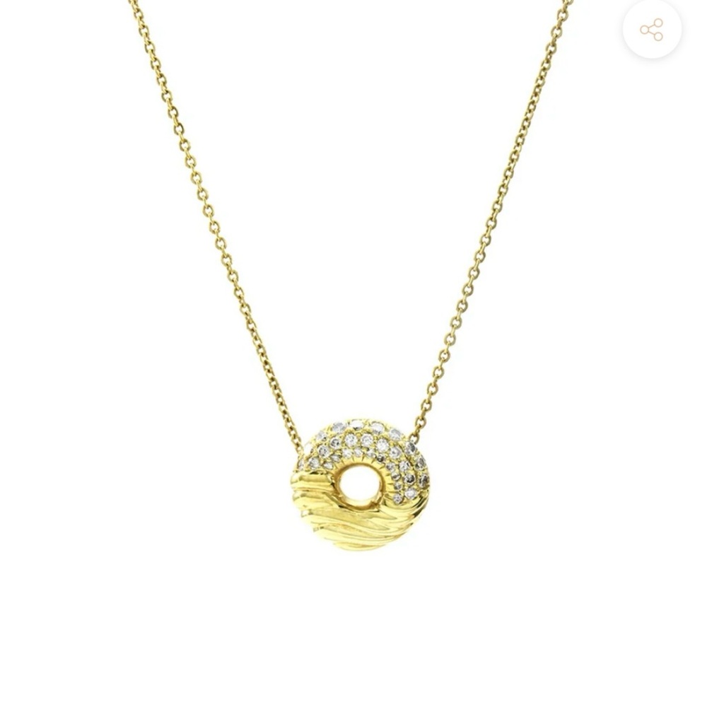 Jose Hess Donut Pendant Necklace